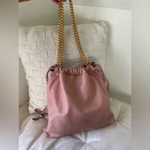Stuart Weitzman Leather Chain Bag